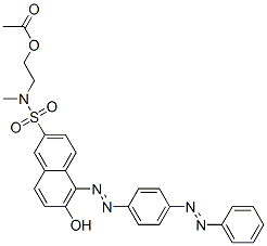 N-(2-acetoxyethyl)-6-hydroxy-n-methyl-5-[[4-(phenylazo)phenyl]azo]naphthalene-2-sulphonamide Structure,70210-08-1Structure