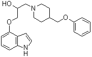 1-(1H-indol-4-yloxy)-3-(4-(phenoxymethyl)piperidin-1-yl)propan-2-ol Structure,70260-53-6Structure