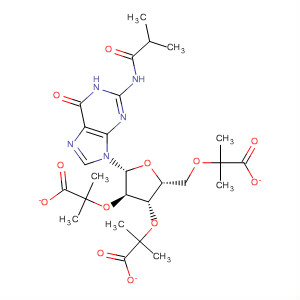 2-異丁酰胺基鳥苷2’,3’,5’-三(異丁酸酯)結(jié)構(gòu)式_70337-80-3結(jié)構(gòu)式