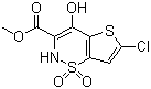 Methyl 6-chloro-4-hydroxy-2h-thieno[2,3-e][1,2]thiazine-3-carboxylate 1,1-dioxide Structure,70374-51-5Structure