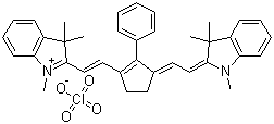 2-[2-[3-[(1,3-二氫-1,3,3-三甲基-2H-吲哚-2-基)亞乙基]-2-苯基-1-環(huán)戊烯-1-基]乙烯]-1,3,3-三甲基-3H-吲哚高氯酸鹽結(jié)構(gòu)式_70446-30-9結(jié)構(gòu)式