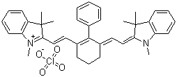 2-[2-[3-[(1,3-二氫-1,3,3-三甲基-2H-吲哚-2-基)亞乙基]-2-苯基-1-環(huán)己烯-1-基]乙烯]-1,3,3-三甲基-3H-吲哚高氯酸鹽結(jié)構(gòu)式_70446-36-5結(jié)構(gòu)式