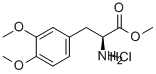 (S)-3,4-二甲氧基苯基丙氨酸甲酯鹽酸鹽結(jié)構(gòu)式_70494-48-3結(jié)構(gòu)式