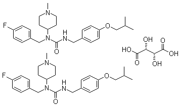 匹莫范色林 L-酒石酸鹽結(jié)構(gòu)式_706782-28-7結(jié)構(gòu)式