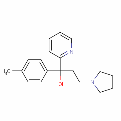 1-(4-Methyl phenyl)-1-(2-pyridyl)-3-pyrrolidinopropan-1-ol Structure,70708-28-0Structure