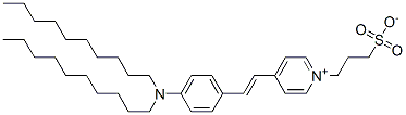 3-(4-((E)-2-[4-(didecylamino)phenyl]ethenyl)-1-pyridiniumyl)-1-propanesulfonate Structure,70807-63-5Structure