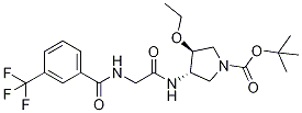 (3S,4s)-叔丁基-3-乙氧基-4-(2-(3-(三氟甲基)苯酰胺)乙酰氨基)吡咯烷-1-羧酸結(jié)構(gòu)式_708273-41-0結(jié)構(gòu)式