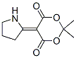 2,2-Dimethyl-5-(2-tetrahydropyrrolylidene)-1,3-dioxane-4,6-dione Structure,70912-52-6Structure