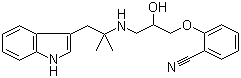 2-[2-Hydroxy-3-[2-(indol-3-yl)-1,1-dimethylethylamino]propoxy]benzonitrile Structure,71119-11-4Structure