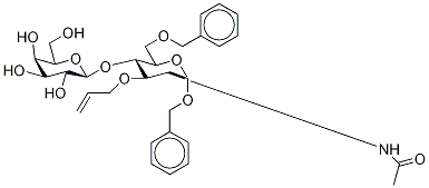 2-(乙酰氨基)-2-脫氧-6-O-芐基-3-O-2-丙烯-1-基-4-O-[β-D-半乳糖基]-α-D-吡喃葡萄糖苷芐酯結(jié)構(gòu)式_71207-97-1結(jié)構(gòu)式