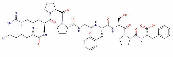 賴氨酸-(脫-精氨酸9)舒愛激肽結(jié)構(gòu)式_71800-36-7結(jié)構(gòu)式