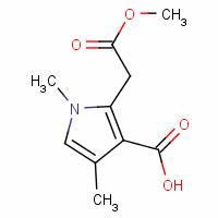 2-(2-Methoxy-2-oxoethyl)-1,4-dimethyl-1h-pyrrole-3-carboxylic acid Structure,71959-95-0Structure