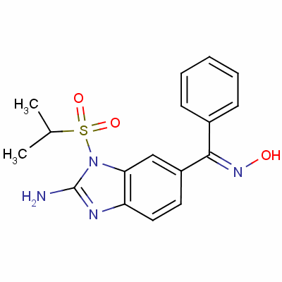 (Ne)-n-[(2-amino-3-propan-2-ylsulfonylbenzimidazol-5-yl)-phenylmethylidene]hydroxylamine Structure,72301-79-2Structure