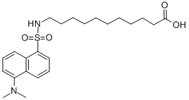 11-((5-Dimethylaminonaphthalene-1-sulfonyl) amino)undecanoic acid Structure,73025-02-2Structure