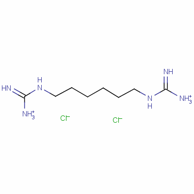 Guanidine,n,n-1,6-hexanediylbis-, hydrochloride (1:2) Structure,7356-81-2Structure