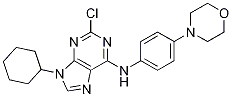 2-Chloro-9-cyclohexyl-n-[4-(4-morpholinyl)phenyl]-9h-purin-6-amine Structure,737005-53-7Structure