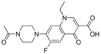 7-(4-Acetylpiperazin-1-yl)-1-ethyl-6-fluoro-4-oxo-1,4-dihydroquinoline-3-carboxylicacid Structure,74011-56-6Structure