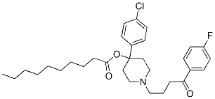 4-(4-Chlorophenyl)-1-[4-(4-fluorophenyl)-4-oxobutyl]-4-piperidyl decanoate Structure,74050-97-8Structure