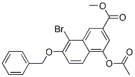 4-(Acetyloxy)-8-bromo-7-(phenylmethoxy)-2-naphthalenecarboxylic acid methyl ester Structure,740836-58-2Structure