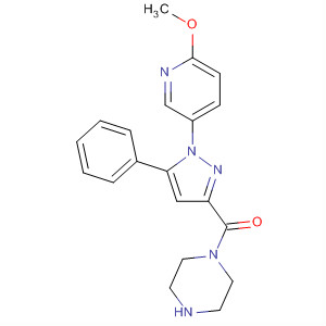 1-[1-(6-Methoxy-3-pyridyl)-5-phenylpyrazole-3-carbonyl]piperazine Structure,741284-18-4Structure