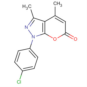 1-(4-Chlorophenyl)-3,4-dimethyl-pyrano[2,3-c]pyrazol-6(1h)-one Structure,74169-54-3Structure