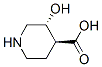 4-Piperidinecarboxylic acid, 3-hydroxy-, trans- Structure,742014-65-9Structure