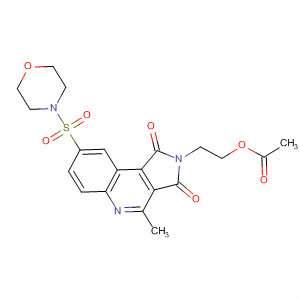 Morpholine, 4-[[2-[2-(acetyloxy)ethyl]-2,3-dihydro-4-methyl-1,3-dioxo-1H-pyrrolo[3,4-c]quinolin-8-yl]sulfonyl]- Structure,745046-84-8Structure