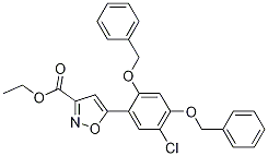 Ethyl5-(2,4-bis(benzyloxy)-5-chlorophenyl)isoxazole-3-carboxylate Structure,747413-04-3Structure