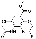 Benzoic acid, 4-(acetylamino)-3-bromo-2-(2-bromoethoxy)-5-chloro-, methyl ester; methyl 4-(acetylamino)-3-bromo-2-(2-bromoethoxy)-5-chlorobenzoate. Structure,748788-39-8Structure