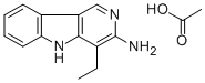 3-Amino-4-ethyl-5h-pyrido(4,3-b)indole acetate Structure,75240-20-9Structure