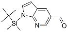 1-[(1,1-二甲基乙基)二甲基甲硅烷基]-1H-吡咯并[2,3-b]吡啶-5-甲醛結(jié)構(gòu)式_754214-46-5結(jié)構(gòu)式
