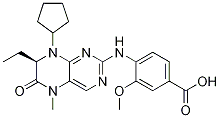 (R)-4-(8-環(huán)戊基-7-乙基-5-甲基-6-氧代-5,6,7,8-四氫蝶啶-2-基氨基)-3-甲氧基苯甲酸結(jié)構(gòu)式_755039-56-6結(jié)構(gòu)式