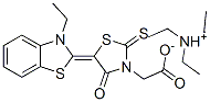 5-(3-Ethyl-2(3H)-benzothiazolylidene)-4-oxo-2-thioxo-3-thiazolidineacetic acid triethylamine salt Structure,7570-41-4Structure