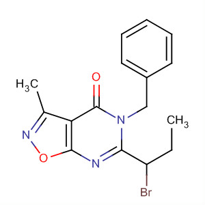 5-Benzyl-6-(1-bromo-propyl)-3-methyl-5h-isoxazolo[5,4-d]pyrimidin-4-one Structure,758721-92-5Structure