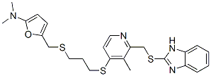  5-[[[3-[[2-[(1H-苯并咪唑-2-基硫代)甲基]-3-甲基-4-吡啶]硫代]丙基]硫代]甲基]-N,N-二甲基-2-呋喃胺結構式_759435-85-3結構式