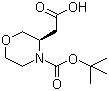 (R)-4-boc-3-嗎啉乙酸結(jié)構(gòu)式_761460-03-1結(jié)構(gòu)式