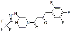 4-氧-4-[3-(三氟甲基)-5,6-二氫[1,2,4]三唑[4,3-a]吡嗪-7(8h)-基]-1-(2,4,5-三氟甲基)丁基-2-酮結(jié)構(gòu)式_764667-65-4結(jié)構(gòu)式