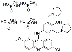 4-[(7-氯-2-甲氧基-1,5-二氫吡啶并[3,2-b]喹啉-10-基)亞氨]-2,6-二(吡咯烷-1-基甲基)環(huán)己-2,5-二烯-1-酮磷酸鹽 (1:4)結(jié)構(gòu)式_76748-86-2結(jié)構(gòu)式