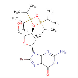 8-溴-N9-[3’,5’-O-(1,1,3,3-四(異丙基)-1,3-二硅氧烷二基)-beta-D-2’-脫氧呋喃核糖基]鳥嘌呤結(jié)構(gòu)式_769141-88-0結(jié)構(gòu)式