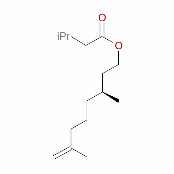 (S)-3,7-二甲基辛-7-烯基異戊酸酯結(jié)構(gòu)式_7778-96-3結(jié)構(gòu)式