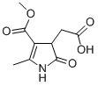 2-[4-(Methoxycarbonyl)-5-methyl-2-oxo-2,3-dihydro-1H-pyrrol-3-yl]acetic acid Structure,77978-73-5Structure