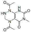 Pyrimido[5,4-e]-1,2,4-triazine-5,7(1h,6h)-dione, 1,4-diacetyl-2,3,4,8-tetrahydro-6-methyl- Structure,78105-49-4Structure