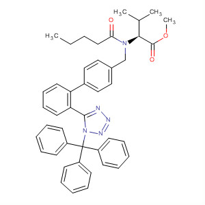 (S)-3-甲基-2-(n-((2-(1-三苯甲游基-1H-四唑-5-基)-[1,1-聯(lián)苯]-4-基)甲基)戊酰胺)丁酸甲酯結(jié)構(gòu)式_781664-81-1結(jié)構(gòu)式