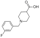 1-(3-Fluorobenzyl)piperidine-4-carboxylic acid Structure,783298-62-4Structure