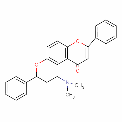 6-(3-(Dimethylamino)-1-phenylpropoxy)-2-phenyl-4h-chromen-4-one Structure,79130-64-6Structure