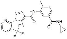 N-[5-[(cyclopropylamino)carbonyl]-2-methylphenyl]-5-methyl-1-[3-(trifluoromethyl)-2-pyridinyl]-1h-pyrazole-4-carboxamide Structure,796069-97-1Structure