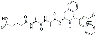 戊二酰-丙氨酰-丙氨酰-苯丙氨酰 4-甲氧基-beta-萘酰胺結(jié)構(gòu)式_79642-99-2結(jié)構(gòu)式