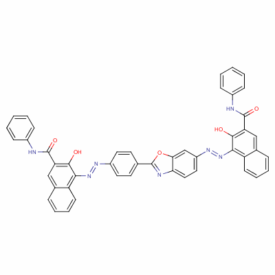 3-羥基-4-[[4-[6-[[2-羥基-3-[(苯基氨基)羰基]-1-萘]氮雜]-2-苯并噁唑基]苯基]氮雜]-n-苯基-2-萘羧酰胺結(jié)構(gòu)式_79832-56-7結(jié)構(gòu)式