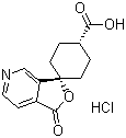 順式-1’-氧代-螺[環(huán)己基-1,3’(1’H)-呋喃并[3,4-c]吡啶]-4-羧酸鹽酸鹽結(jié)構(gòu)式_799773-96-9結(jié)構(gòu)式