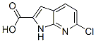 1H-Pyrrolo[2,3-b]pyridine-2-carboxylic acid, 6-chloro- Structure,800402-07-7Structure